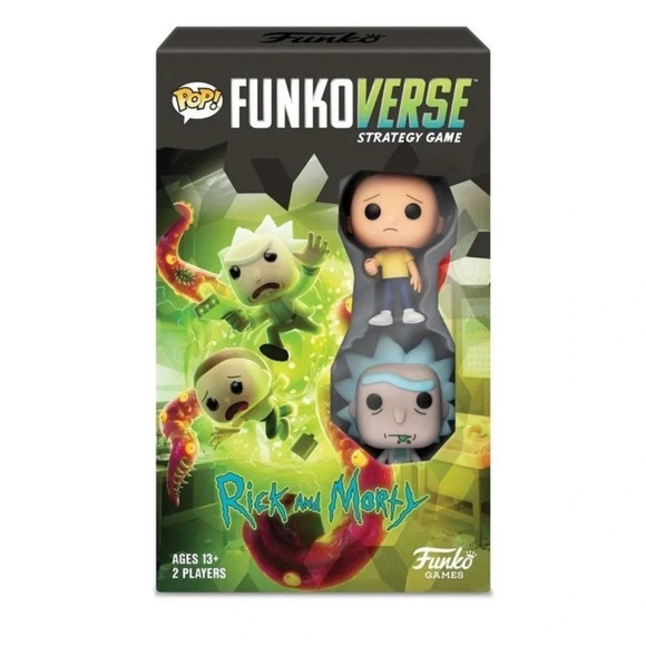 NEW Funkoverse Strategy Board Game: Rick & Morty Theme Set 2 Players - Picture 1 of 6